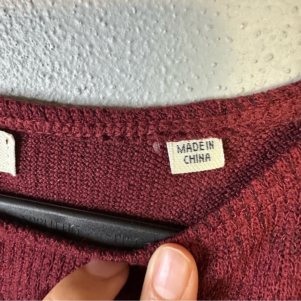 Max Studio Deep Red Knit Top - Picture 5 of 7